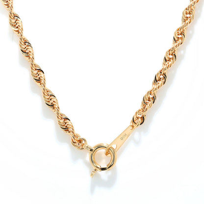 ブレスレット ロープチェーン 18金 イエローゴールド メンズ K18YG 中空 地金 ブレス 男性 大人 つけっぱなし おしゃれ メンズジュエリー (品番 rope-h-040-18-k18-m)