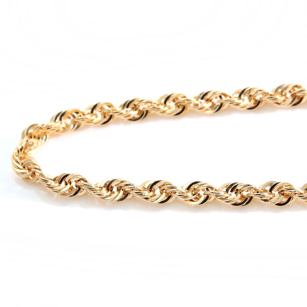 ブレスレット ロープチェーン 18金 イエローゴールド メンズ K18YG 中空 地金 ブレス 男性 大人 つけっぱなし おしゃれ メンズジュエリー (品番 rope-h-040-18-k18-m)