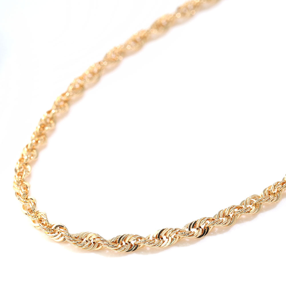 ブレスレット ロープチェーン 18金 イエローゴールド メンズ K18YG 中空 地金 ブレス 男性 大人 つけっぱなし おしゃれ メンズジュエリー (品番 rope-h-040-18-k18-m)