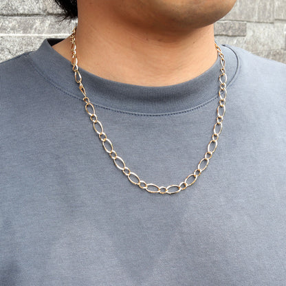 レディース ネックレス ボリュームチェーン 18金 ルビド チェーン 中空 K18 ゴールド 軽い チェーンネックレス かっこいい おしゃれ ジュエリー (品番 rubido-h-11-k18-l)