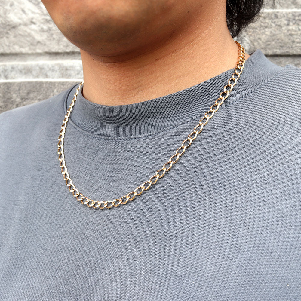 ネックレス 18金 ルビド 中空チェーン レディース K18 ゴールド 中空 チェーンネックレス 上品 ボリュームチェーン おしゃれ 中空 軽やか (品番 rubido-h-s-k18-l)