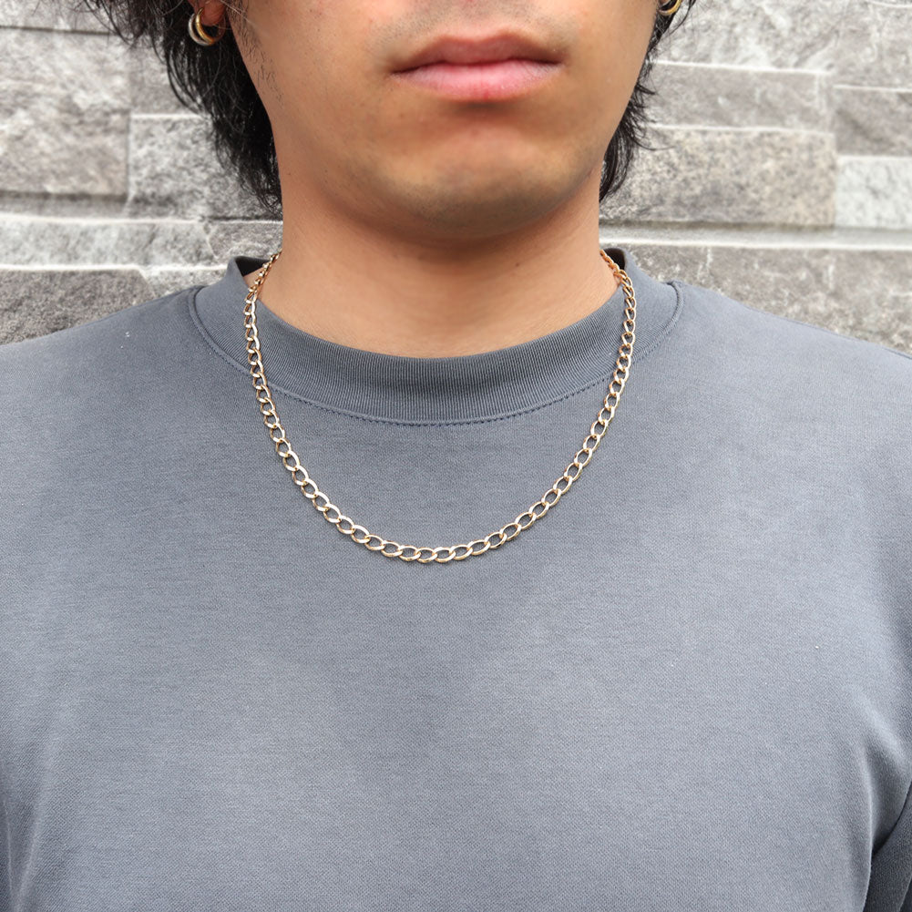 ネックレス 18金 ルビド 中空チェーン レディース K18 ゴールド 中空 チェーンネックレス 上品 ボリュームチェーン おしゃれ 中空 軽やか (品番 rubido-h-s-k18-l)