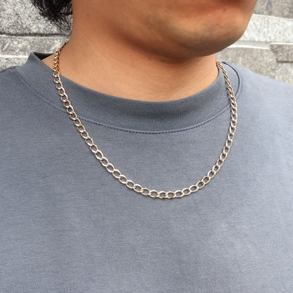 ネックレス 18金 ルビド 中空チェーン レディース K18 ゴールド 中空 チェーンネックレス 上品 ボリュームチェーン おしゃれ 中空 軽やか (品番 rubido-h-s-k18-l)