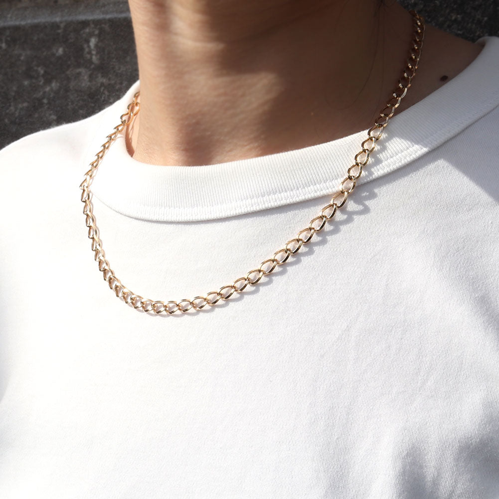 ネックレス 18金 ルビド 中空チェーン レディース K18 ゴールド 中空 チェーンネックレス 上品 ボリュームチェーン おしゃれ 中空 軽やか (品番 rubido-h-s-k18-l)