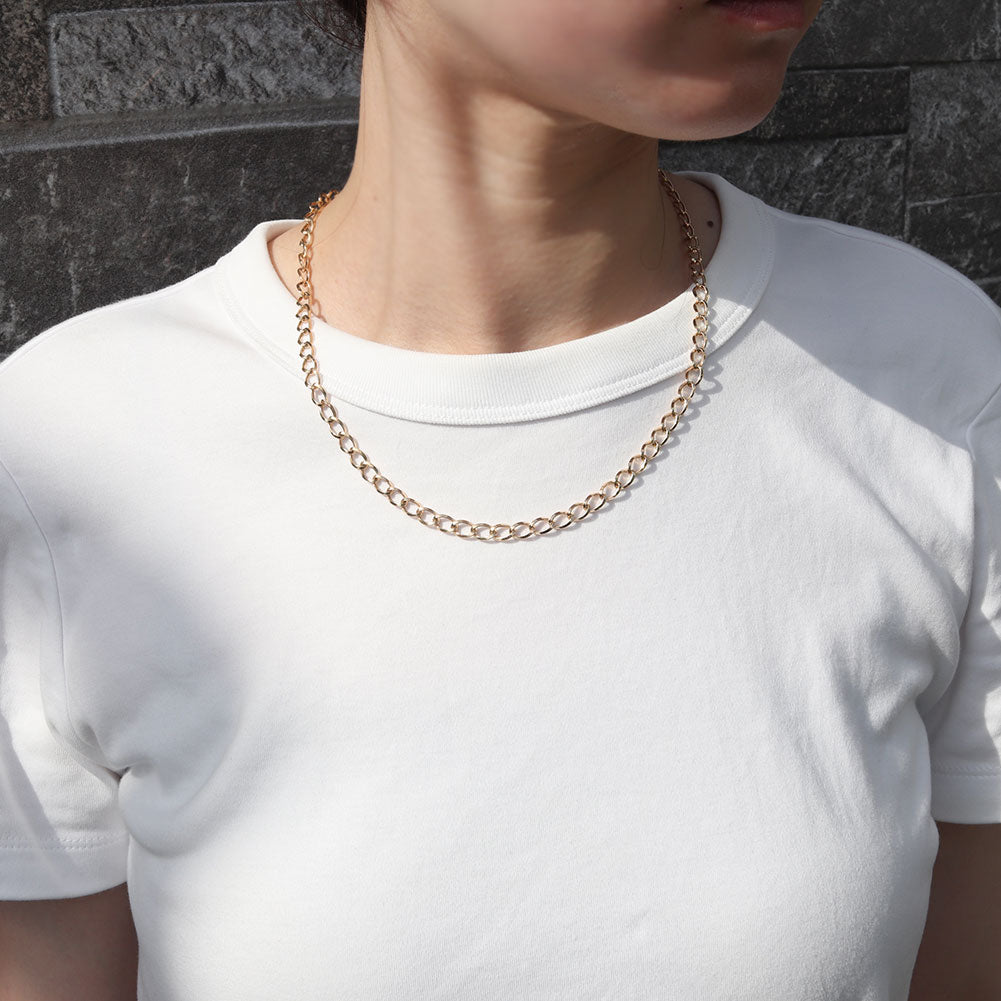 ネックレス 18金 ルビド 中空チェーン レディース K18 ゴールド 中空 チェーンネックレス 上品 ボリュームチェーン おしゃれ 中空 軽やか (品番 rubido-h-s-k18-l)