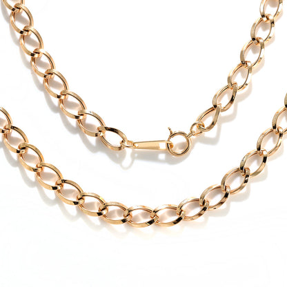 ネックレス 18金 ルビド 中空チェーン レディース K18 ゴールド 中空 チェーンネックレス 上品 ボリュームチェーン おしゃれ 中空 軽やか (品番 rubido-h-s-k18-l)