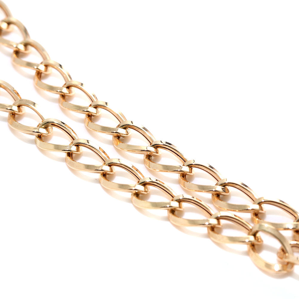 ネックレス 18金 ルビド 中空チェーン レディース K18 ゴールド 中空 チェーンネックレス 上品 ボリュームチェーン おしゃれ 中空 軽やか (品番 rubido-h-s-k18-l)