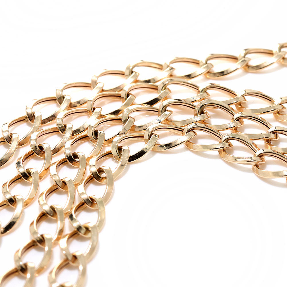 ネックレス 18金 ルビド 中空チェーン レディース K18 ゴールド 中空 チェーンネックレス 上品 ボリュームチェーン おしゃれ 中空 軽やか (品番 rubido-h-s-k18-l)