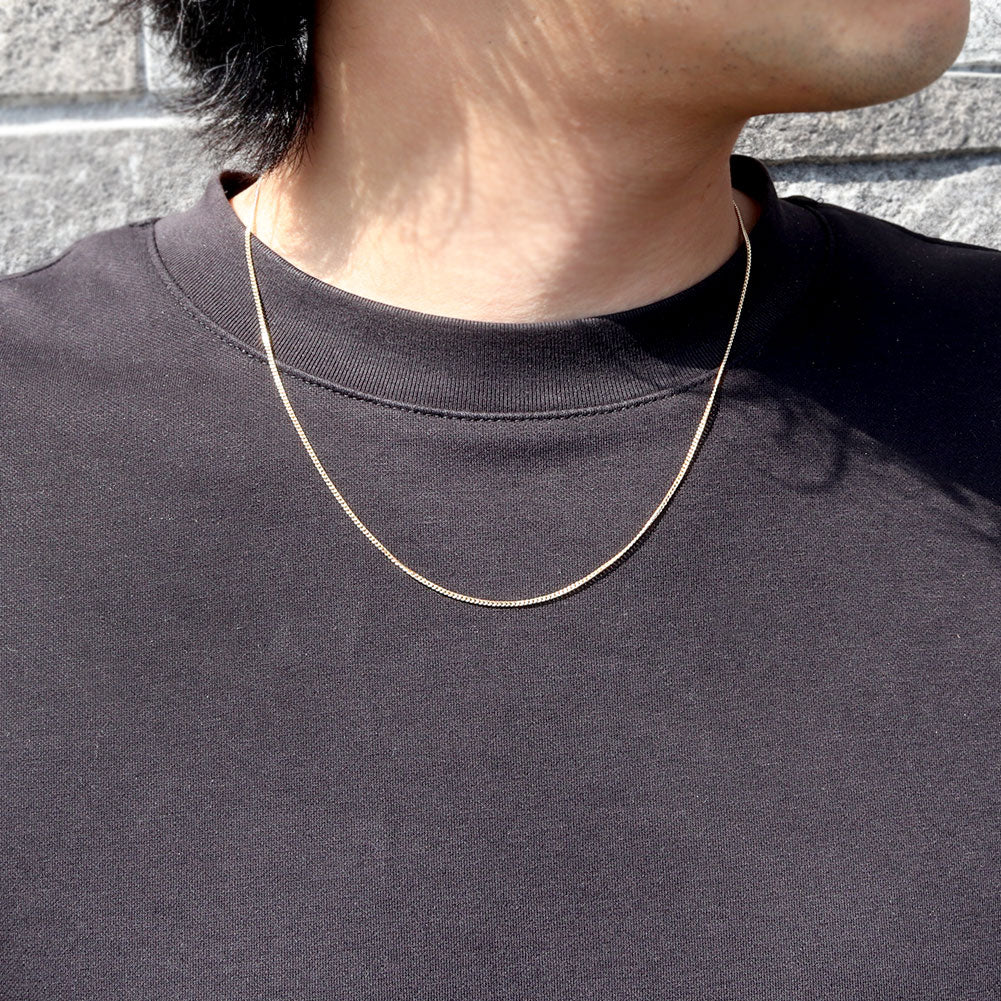 メンズネックレス 中空 喜平チェーン 18金 メンズ チェーンのみ シンプル 喜平 ネックレス K18YG 人気 おすすめ K18 ゴールド 細い おしゃれ (品番 s-k-040-k18-m)