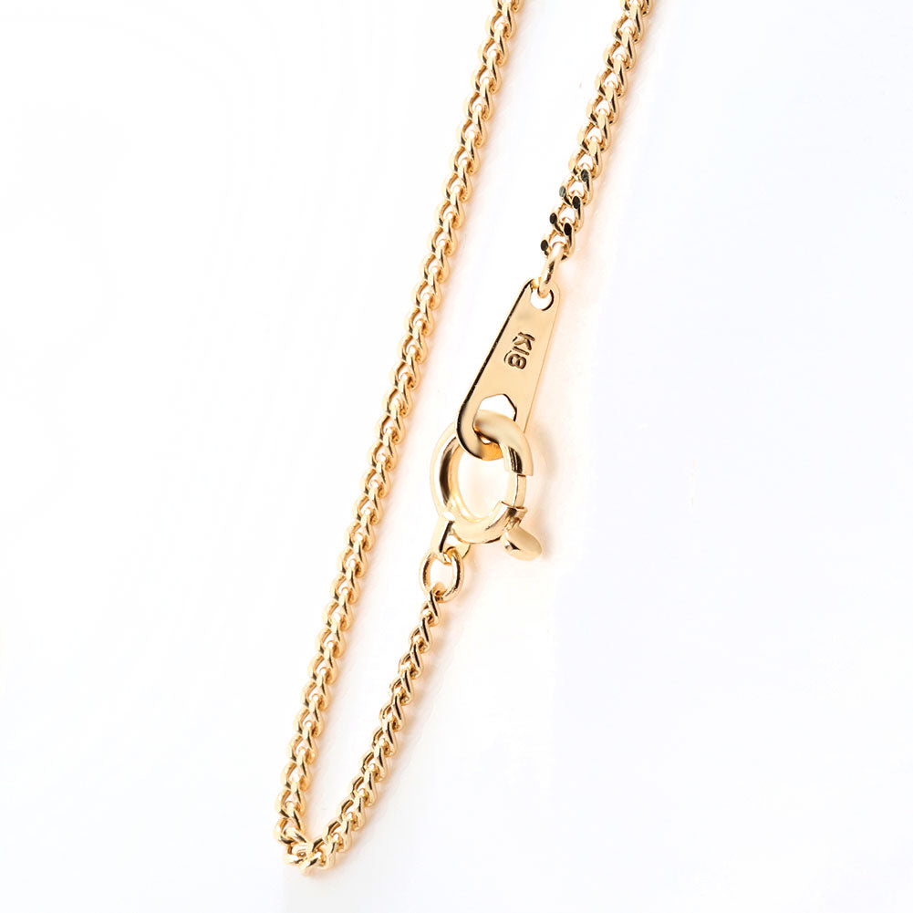 中空チェーン 喜平 ネックレス 18金 ゴールド 軽い 中空 レディース K18YG 喜平チェーン ネックレス シンプル 細い チェーンネックレス おしゃれ (品番 s-k-040-k18-l)