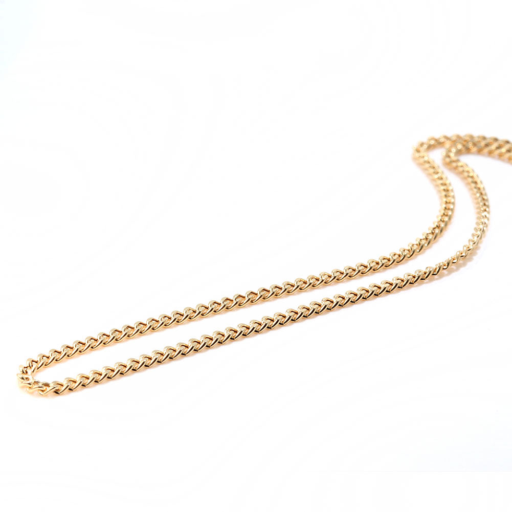 メンズネックレス 中空 喜平チェーン 18金 メンズ チェーンのみ シンプル 喜平 ネックレス K18YG 人気 おすすめ K18 ゴールド 細い おしゃれ (品番 s-k-040-k18-m)