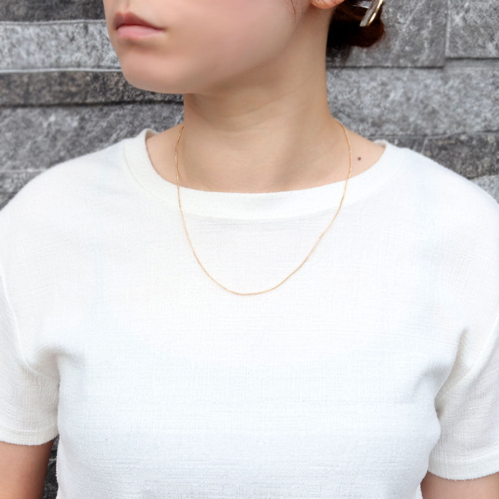 中空チェーン 喜平 ネックレス 18金 ゴールド 軽い 中空 レディース K18YG 喜平チェーン ネックレス シンプル 細い チェーンネックレス おしゃれ (品番 s-k-040-k18-l)