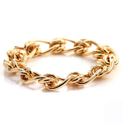 リング K18 チェーン ボリューミー 中空 チェーンリング 指輪 チャンキー K18YG 太め 中空 レディース メンズ ユニセックス 人気 定番 ペア お揃い (品番 s1108-h-r-k18)