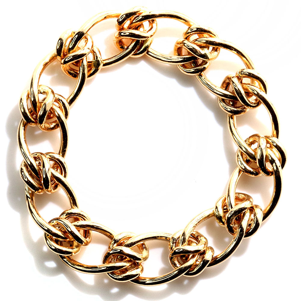 リング K18 チェーン ボリューミー 中空 チェーンリング 指輪 チャンキー K18YG 太め 中空 レディース メンズ ユニセックス 人気 定番 ペア お揃い (品番 s1108-h-r-k18)