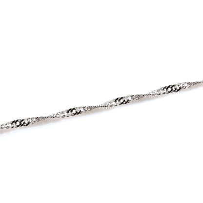 チェーン ブレスレット レディース 純プラチナ pt999 スクリューチェーン 16cm 18cm 高級感 重ね付け 女性 大人 華奢 綺麗 自分用 ご褒美 普段使い (品番 screw-015-b-pt999)