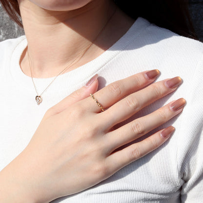 リング 中空 チェーン K18 イエローゴールド 指輪 スカル レディース K18YG 中空チェーン ユニセックス エレガント 大人女子 人気 プレゼント (品番 skull-h-r-100-k18)