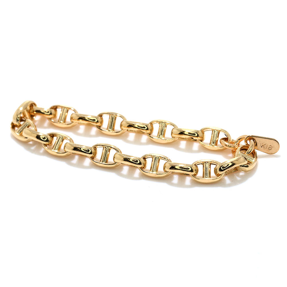 リング 中空 チェーン K18 イエローゴールド 指輪 スカル レディース K18YG 中空チェーン ユニセックス エレガント 大人女子 人気 プレゼント (品番 skull-h-r-100-k18)