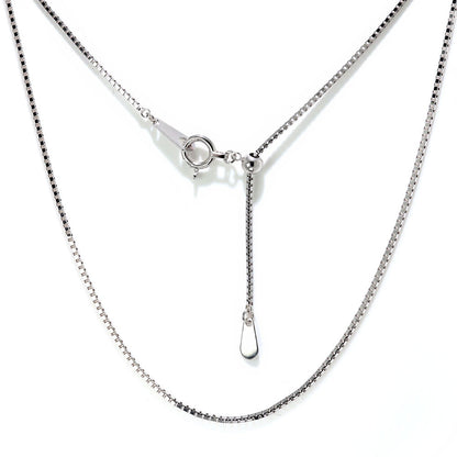 レディース ベネチアンチェーン ネックレス スライド式 長さ調整可能 チェーンのみ 45cm 上品 シンプル Pt850 K18 高級感 スライド式アジャスター (品番 venetian-08-chain-slide)