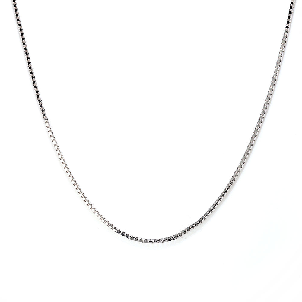 レディース ベネチアンチェーン ネックレス スライド式 長さ調整可能 チェーンのみ 45cm 上品 シンプル Pt850 K18 高級感 スライド式アジャスター (品番 venetian-08-chain-slide)