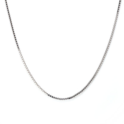 レディース ベネチアンチェーン ネックレス スライド式 長さ調整可能 チェーンのみ 45cm 上品 シンプル Pt850 K18 高級感 スライド式アジャスター (品番 venetian-08-chain-slide)