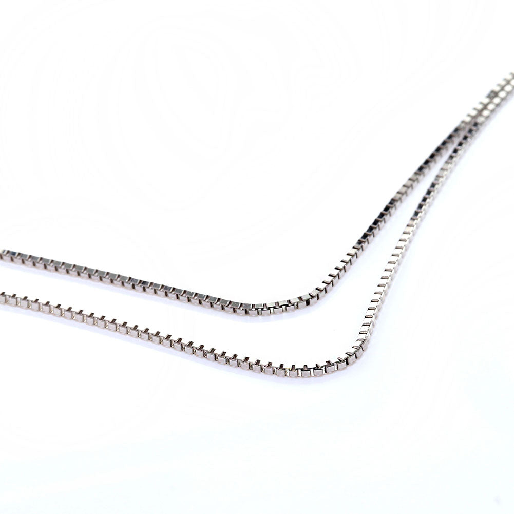 レディース ベネチアンチェーン ネックレス スライド式 長さ調整可能 チェーンのみ 45cm 上品 シンプル Pt850 K18 高級感 スライド式アジャスター (品番 venetian-08-chain-slide)