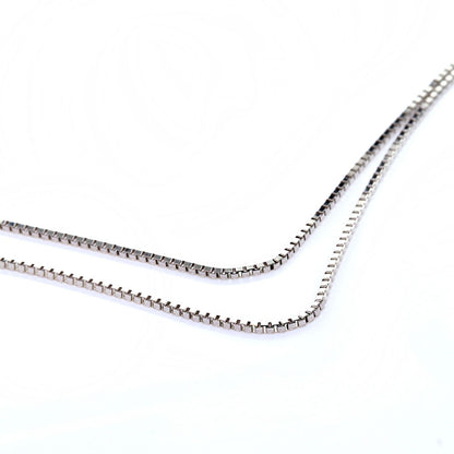 レディース ベネチアンチェーン ネックレス スライド式 長さ調整可能 チェーンのみ 45cm 上品 シンプル Pt850 K18 高級感 スライド式アジャスター (品番 venetian-08-chain-slide)