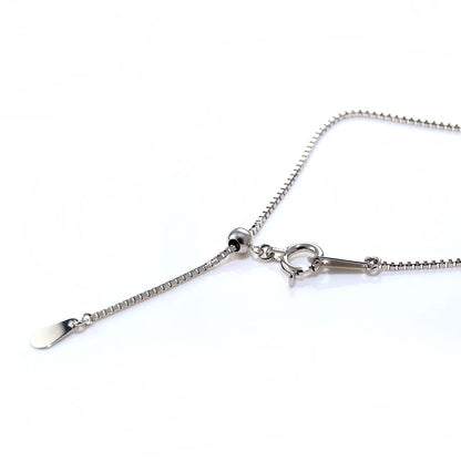 レディース ベネチアンチェーン ネックレス スライド式 長さ調整可能 チェーンのみ 45cm 上品 シンプル Pt850 K18 高級感 スライド式アジャスター (品番 venetian-08-chain-slide)