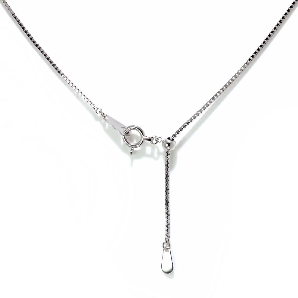 レディース ベネチアンチェーン ネックレス スライド式 長さ調整可能 チェーンのみ 45cm 上品 シンプル Pt850 K18 高級感 スライド式アジャスター (品番 venetian-08-chain-slide)