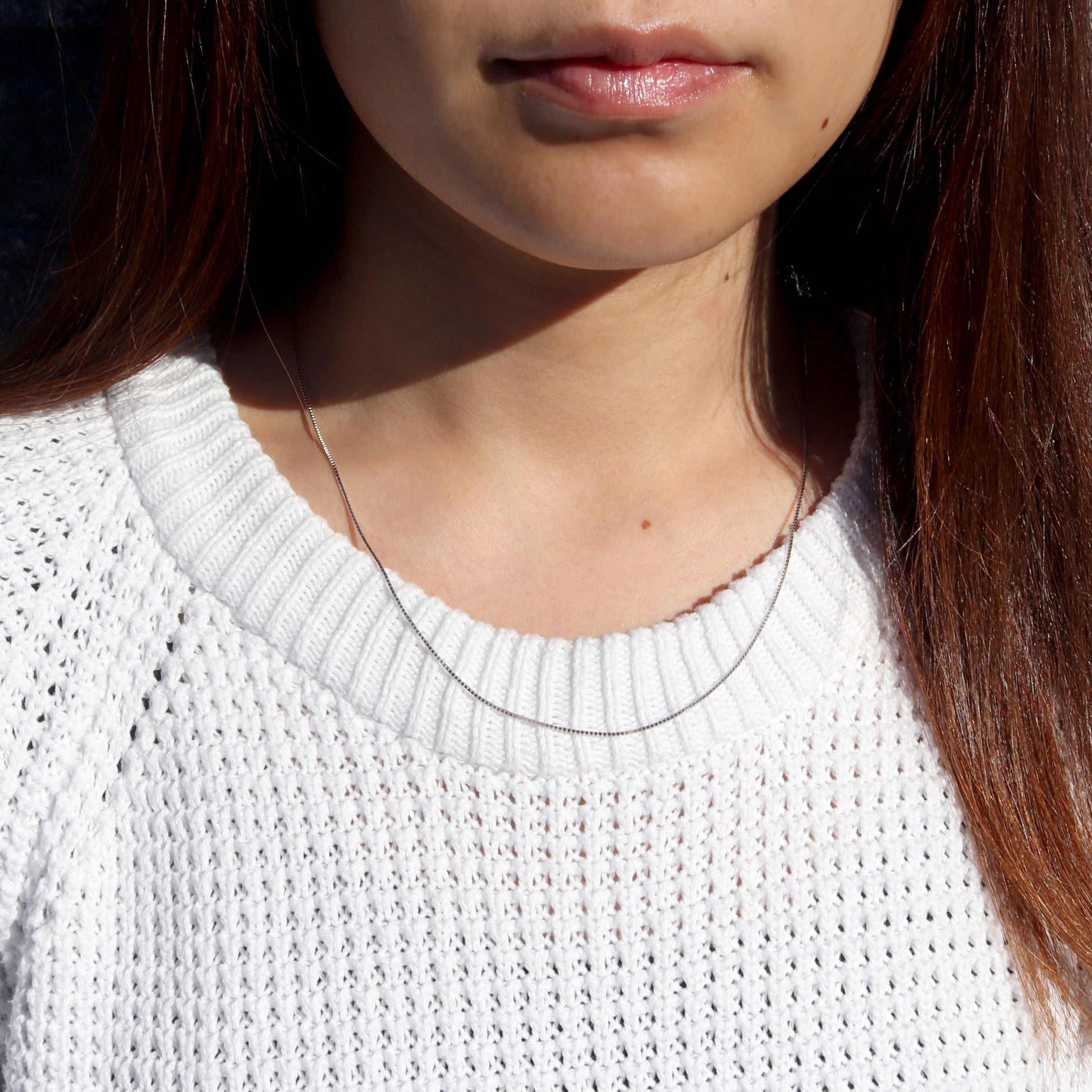 レディース ベネチアンチェーン ネックレス スライド式 長さ調整可能 チェーンのみ 45cm 上品 シンプル Pt850 K18 高級感 スライド式アジャスター (品番 venetian-08-chain-slide)