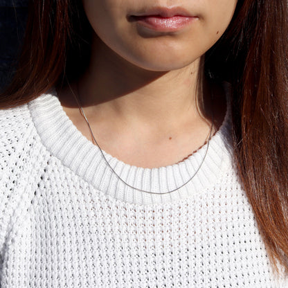 レディース ベネチアンチェーン ネックレス スライド式 長さ調整可能 チェーンのみ 45cm 上品 シンプル Pt850 K18 高級感 スライド式アジャスター (品番 venetian-08-chain-slide)