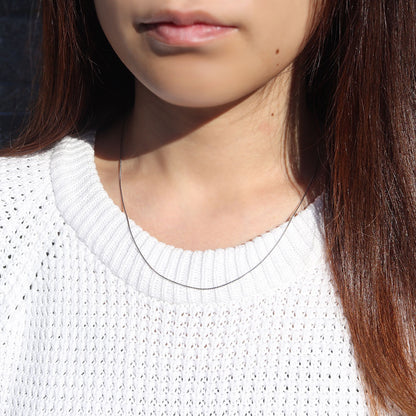 レディース ベネチアンチェーン ネックレス スライド式 長さ調整可能 チェーンのみ 45cm 上品 シンプル Pt850 K18 高級感 スライド式アジャスター (品番 venetian-08-chain-slide)