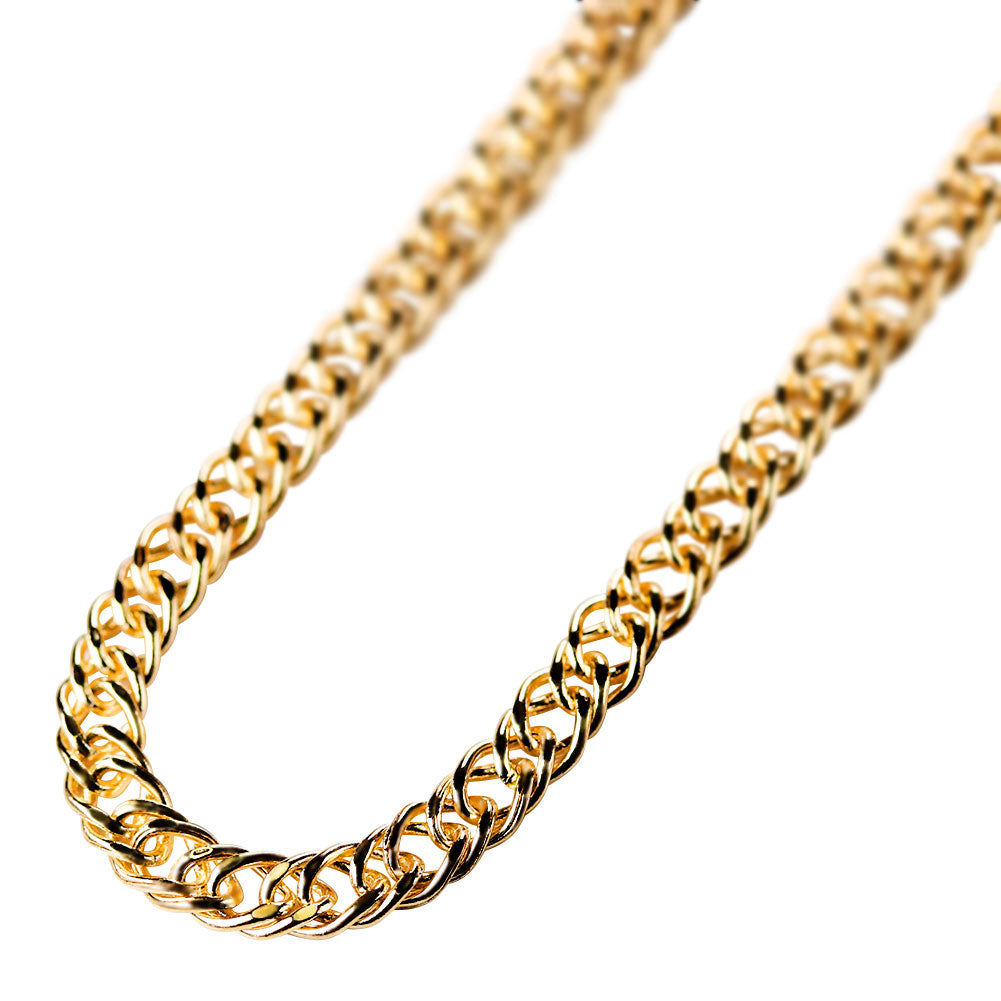 18金 喜平ブレスレット メンズ 中空 チェーン ダブル イエローゴールド 喜平 K18 中空ダブル メンズブレスレット 彼女 お揃い (品番 w-k-050-18-k18)