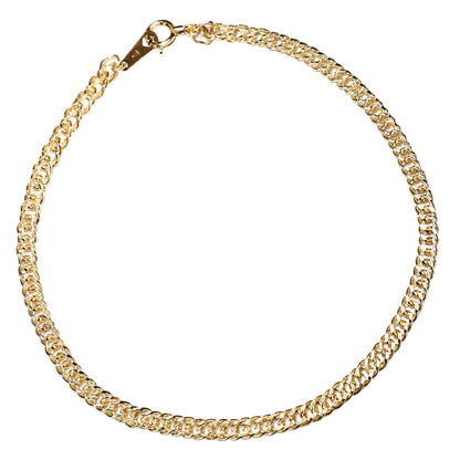 18金 喜平ブレスレット メンズ 中空 チェーン ダブル イエローゴールド 喜平 K18 中空ダブル メンズブレスレット 彼女 お揃い (品番 w-k-050-18-k18)