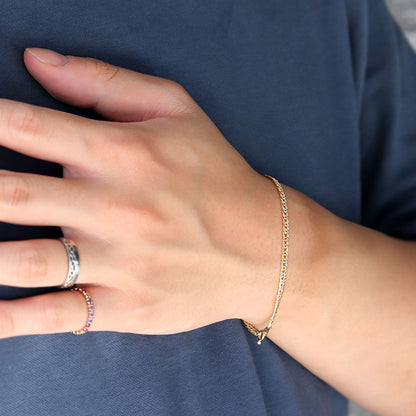 18金 喜平ブレスレット メンズ 中空 チェーン ダブル イエローゴールド 喜平 K18 中空ダブル メンズブレスレット 彼女 お揃い (品番 w-k-050-18-k18)