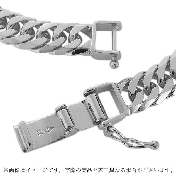 喜平ブレスレット メンズ プラチナ PT850 6面ダブル キヘイ ダブルロック ダブル 20g 5.4mm 20cm プラチナ製 喜平 チェーン ブレスレット