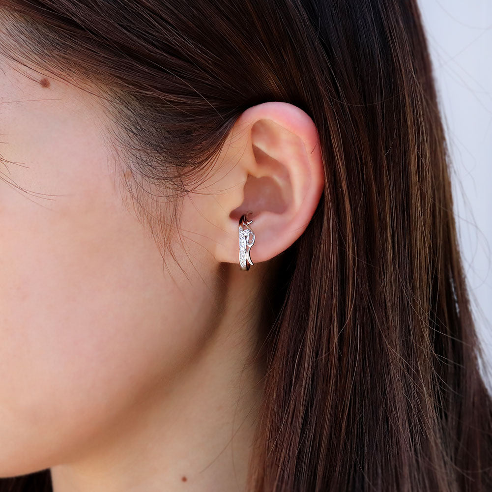 レディース イヤーカフ 唐草 大ぶり ラインストーン 選べる誕生石 天然石 片耳用 アラベスク Ear Cuff Rhinestone diamond k10 k18 pt900 sv925