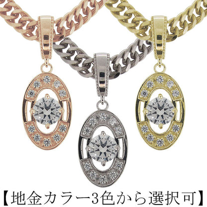 大粒 楕円 ペンダント 喜平チェーン メンズ 選べる誕生石 天然石 k10 k18 pt900 sv925 mens pendant necklace diamond ネックレス 喜平 ダイヤモンド