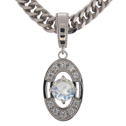 大粒 楕円 ペンダント 喜平チェーン メンズ 選べる誕生石 天然石 k10 k18 pt900 sv925 mens pendant necklace diamond ネックレス 喜平 ダイヤモンド