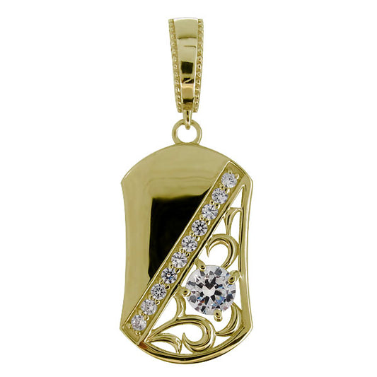 唐草 プレート メンズ ペンダントトップ 喜平用 4月 誕生石 ダイヤモンド 0.30ct 鑑定書付き Pendant top k18 pt900 天然石 大粒 アラベスク Rhinestone