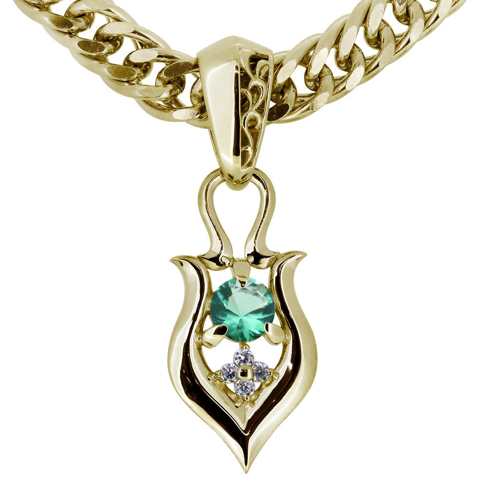 ペンダント メンズ 喜平50g用 選べる誕生石 大粒 天然石 喜平 幅広 ネックレス Kihei Pendant Necklace birthstone k10 k18 pt900 sv925