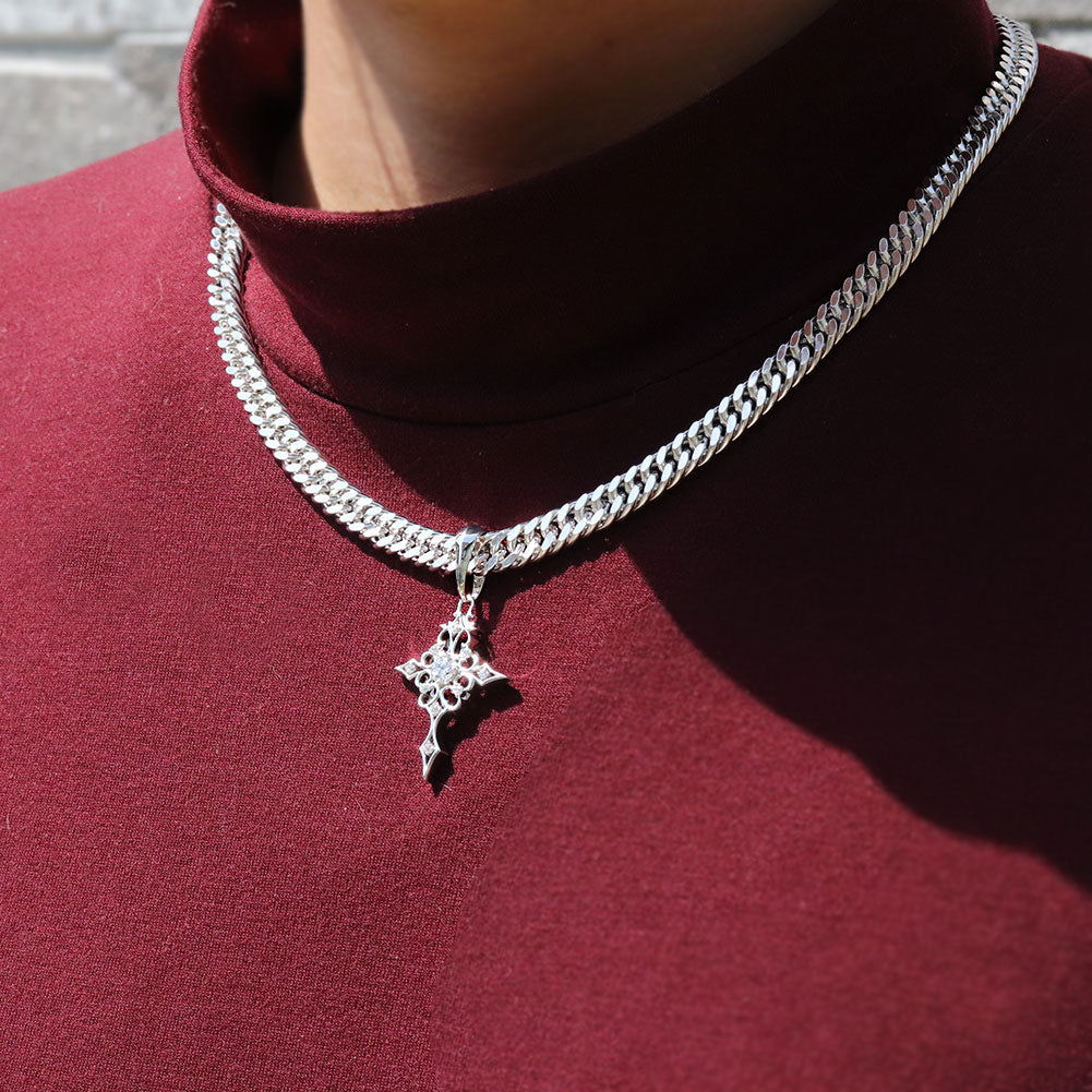 クロス 十字架 ペンダントトップ メンズ 喜平100g用 選べる誕生石 ペンダント 大粒 天然石 mens pendant top head croee birthstone K10 K18 PT900 SV925